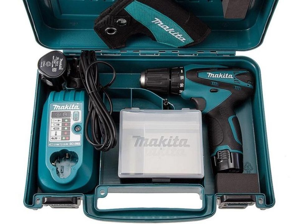 Taladro Atornillador Makita DF330DWE 10.8v Litio + Maletin con cargador y  Bateria
