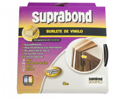 BURLETE SUPRABOND AUTOADHESIVO DE 5 M X 10 MM X 4 MM - VINILO BLANCO